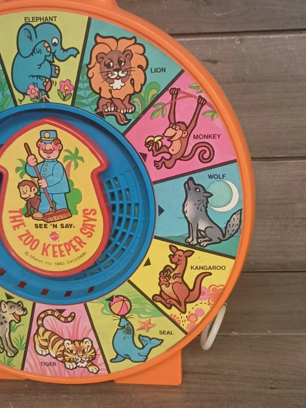 Vintage Mattel See and Say The Zookeeper Says 1983 Pull String Working